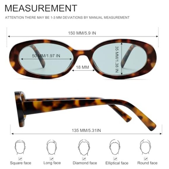 Retro Oval Sunglasses Polarized UV400 Y2K Vintage Chic Unisex Trendy main image 8
